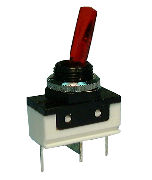 LIGHTED PADDLE HANDLE TOGGLE SWITCH