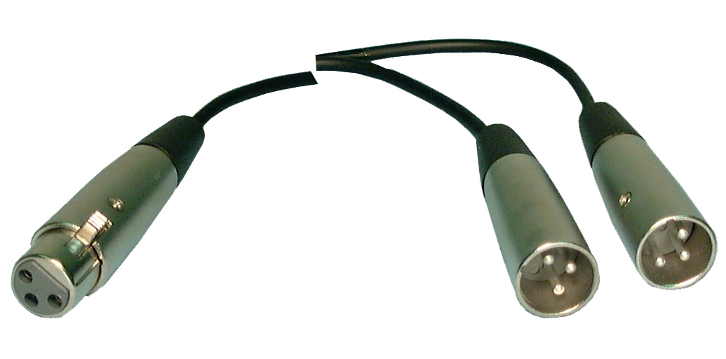 XLR/F-(2) XLR/M-Y ADAPTOR