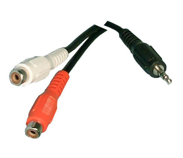 3.5mm STEREO/M-(2) RCA/F-6'