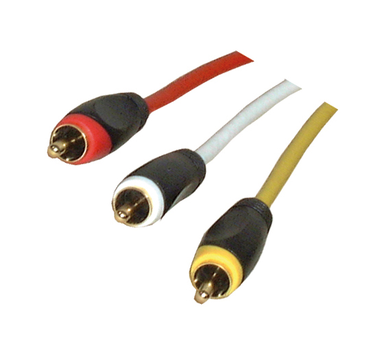 25 ft. Audio/Video Cable, 3 RCA M-M, UL/CL3 Rated