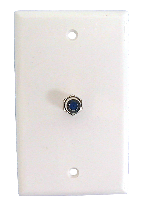 3 GHz TV Wall Plate, Single F-81, White