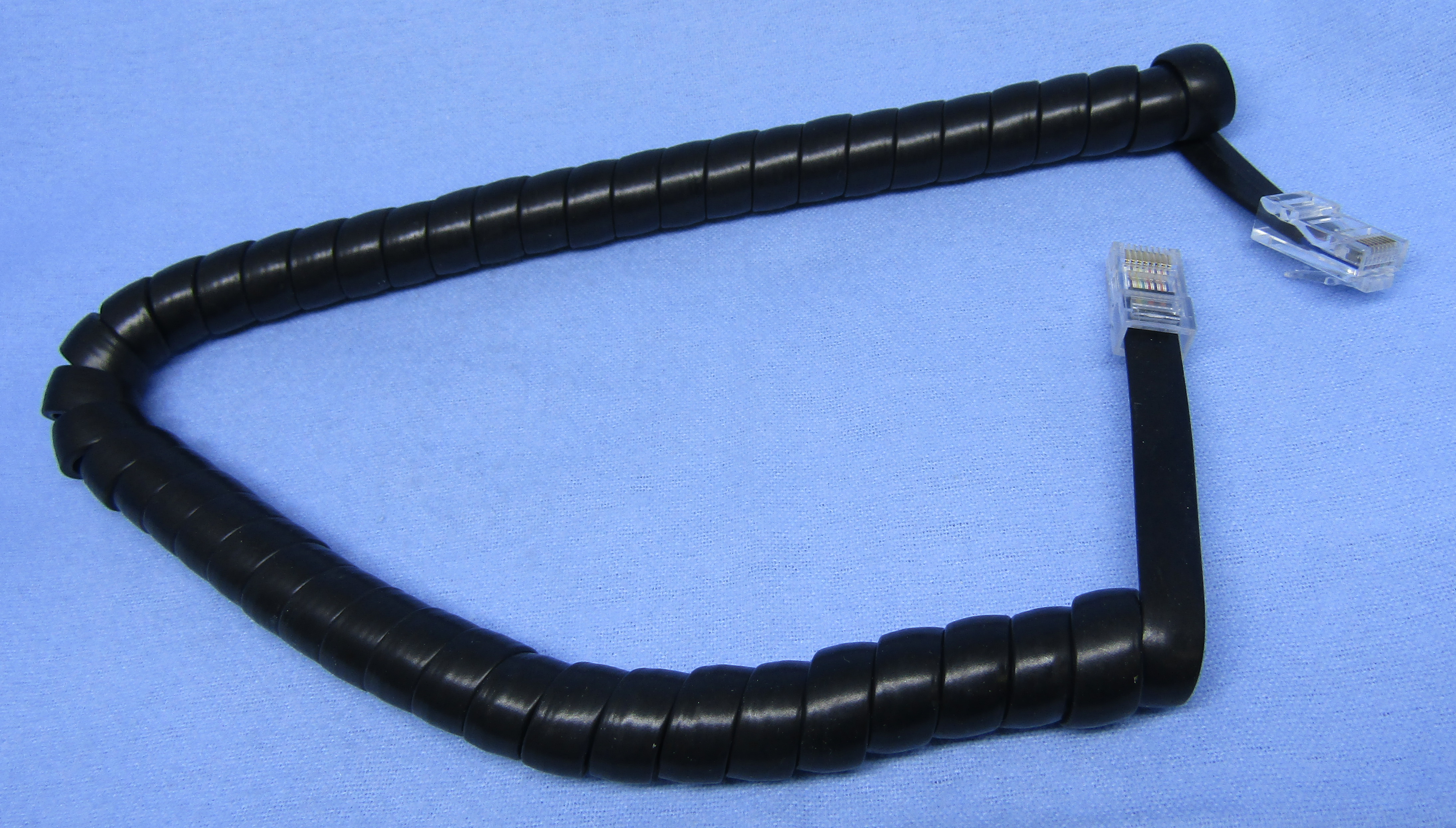 COILED CORD-14'-BLACK