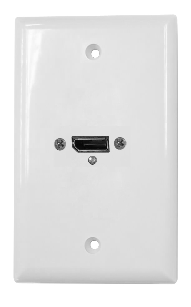 Plastic Plt-Display Port+Feed-Thru Jk-White