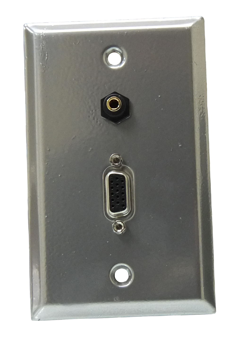 Metallic Gray S/S Plate VGA+Stereo Jacks