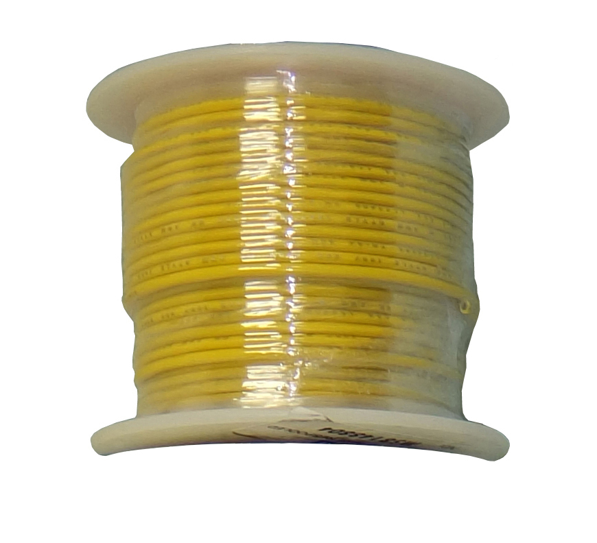STRANDED COPPER-22 AWG-100'-YELLOW