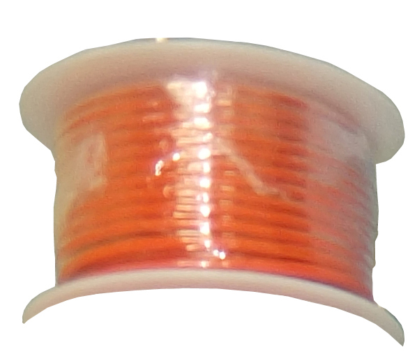 STRANDED COPPER-24 AWG-100'-ORANGE