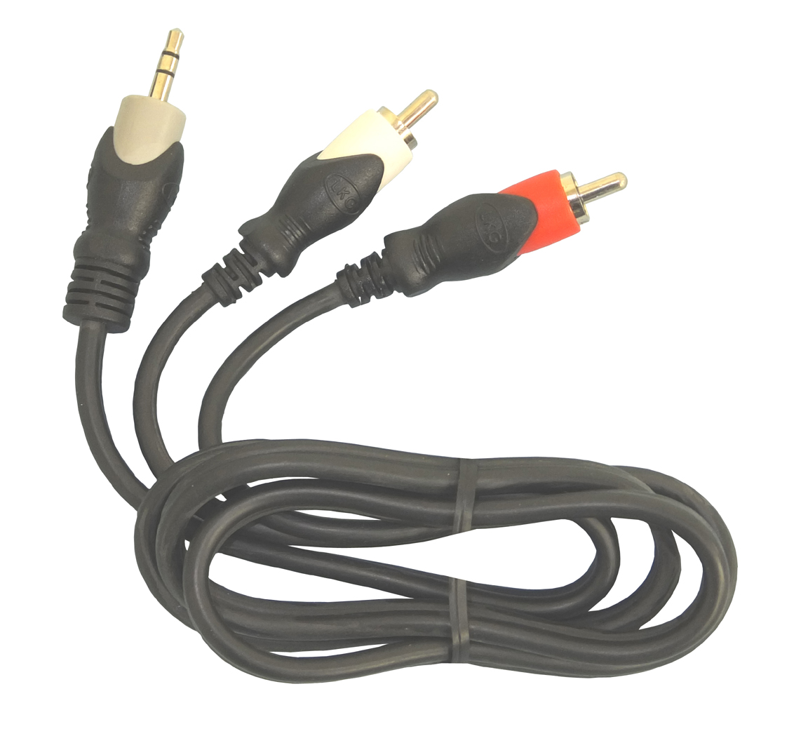3.5Mm Stereo Male To (2) RCA Male-3'
